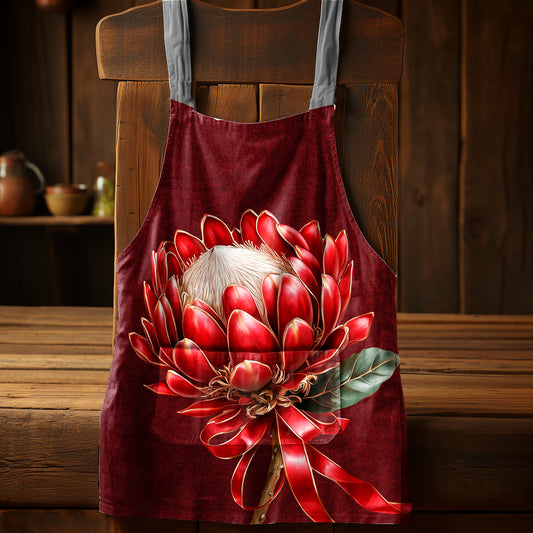 Red Protea Apron by Mark van Vuuren