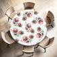Red  Protea on White Wood Round Tablecloth by Mark van Vuuren