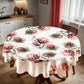 Red  Protea on White Wood Round Tablecloth by Mark van Vuuren
