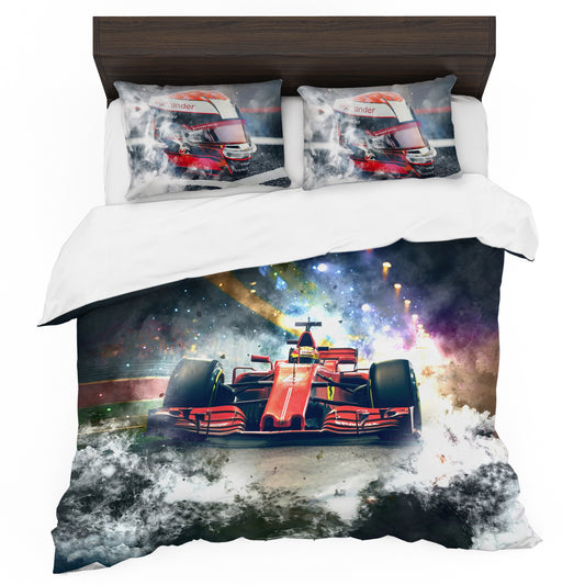 Red Racing Rush Duvet Cover Set