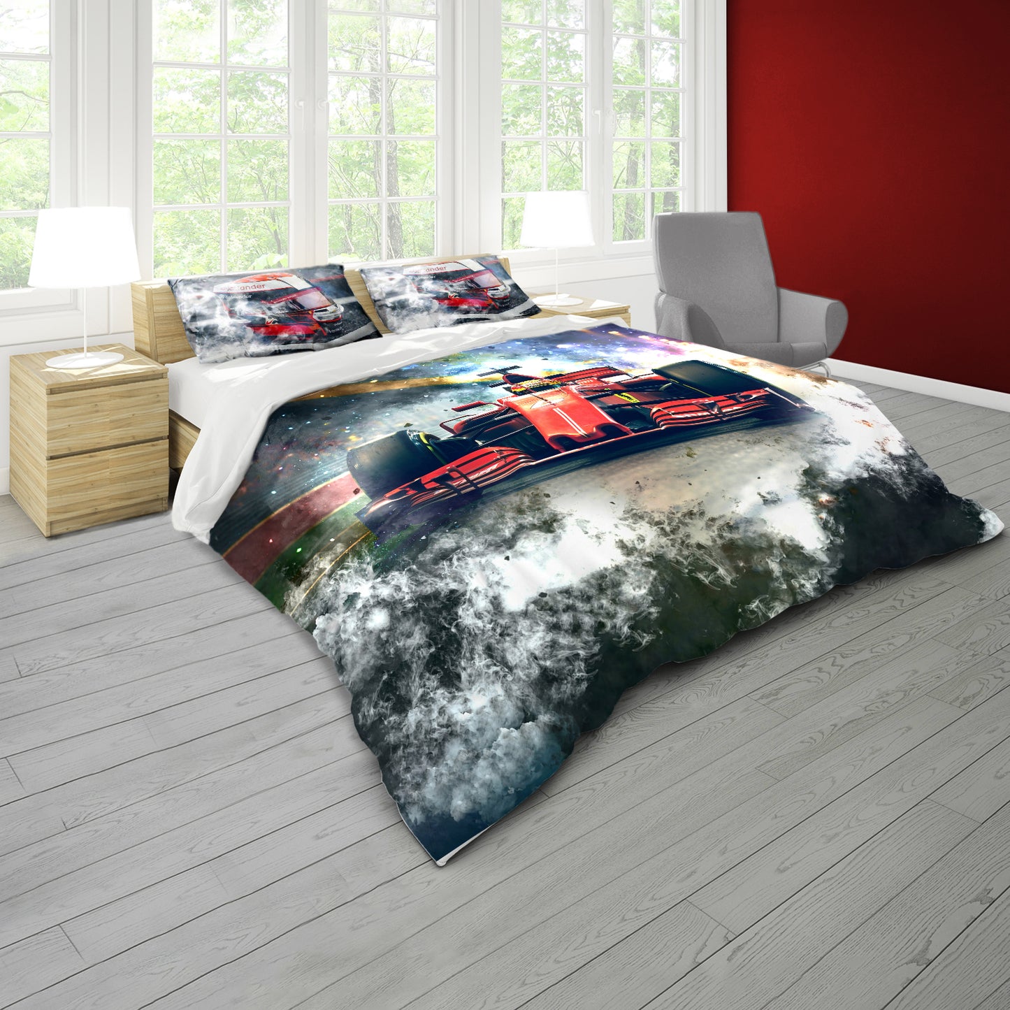 Red Racing Rush Duvet Cover Set