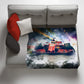 Red Racing Rush Light Weight Fleece Blanket