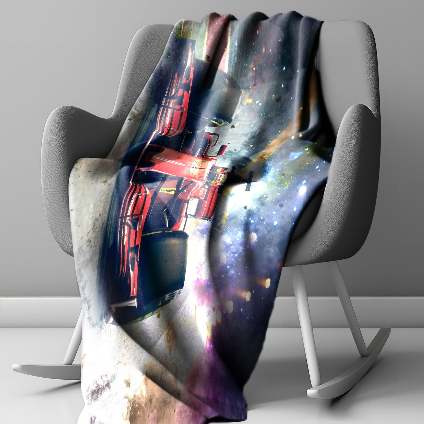 Red Racing Rush Light Weight Fleece Blanket