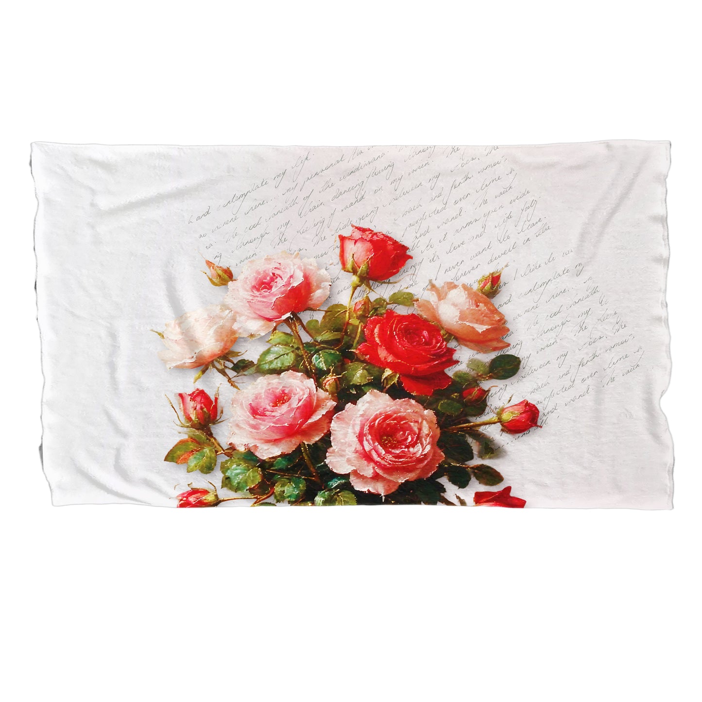 Red Roses Bed Throw