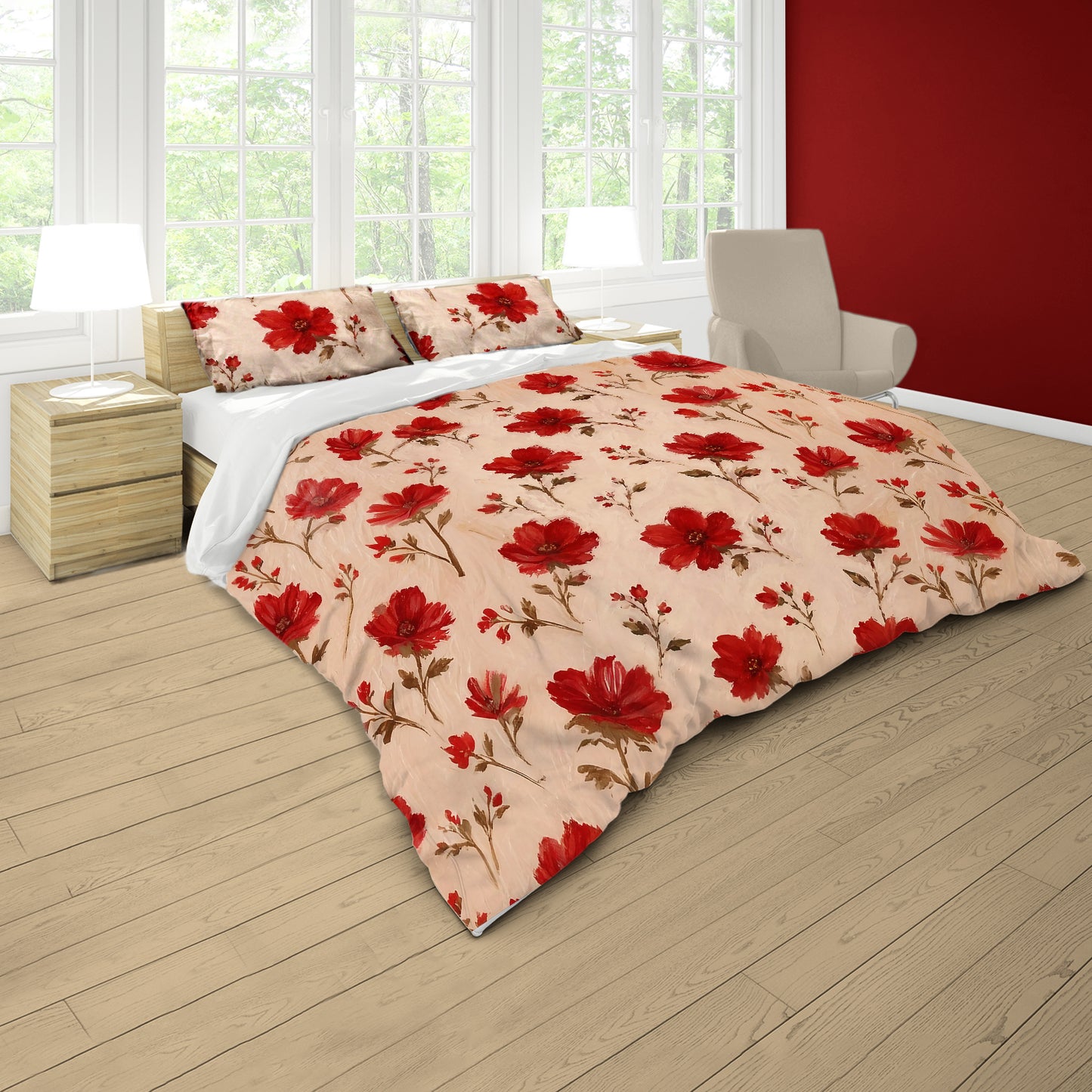 Red Roses Duvet Cover Set