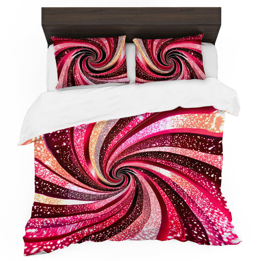 Red Twist Duvet Cover Set