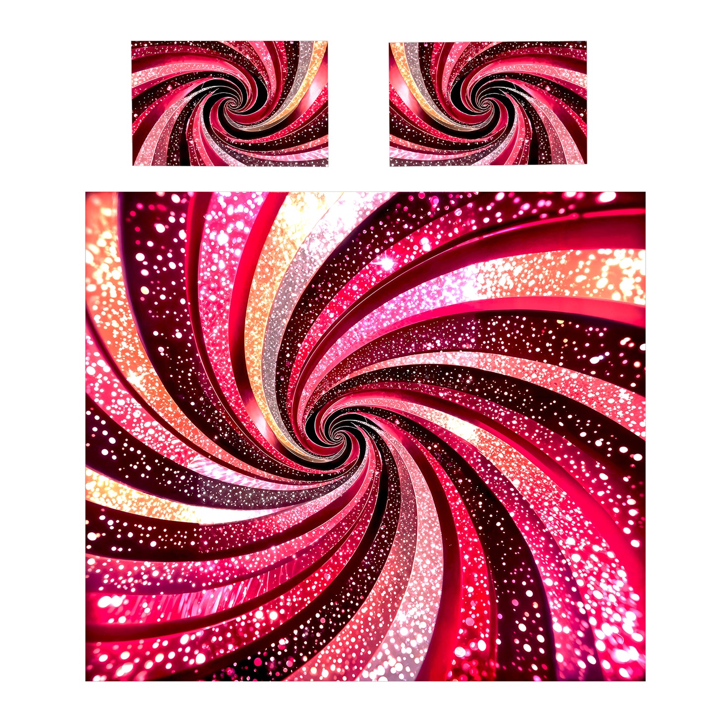 Red Twist Duvet Cover Set
