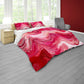 Red Waves Duvet Cover Set