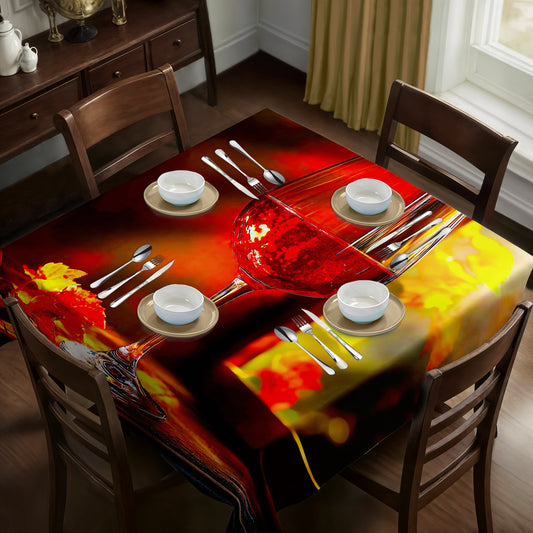 Red Wine Square Tablecloth