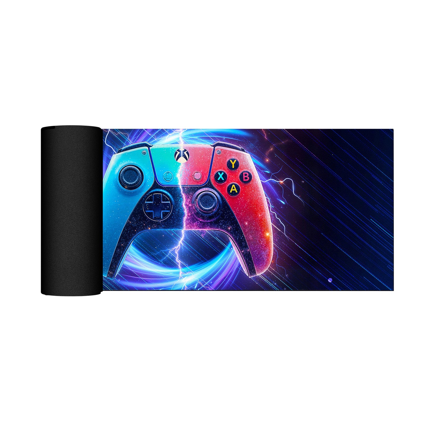 Red & Blue Xbox Controller Desk Pad