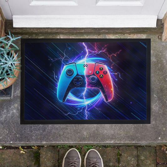 Red & Blue Xbox Controller Door Mat
