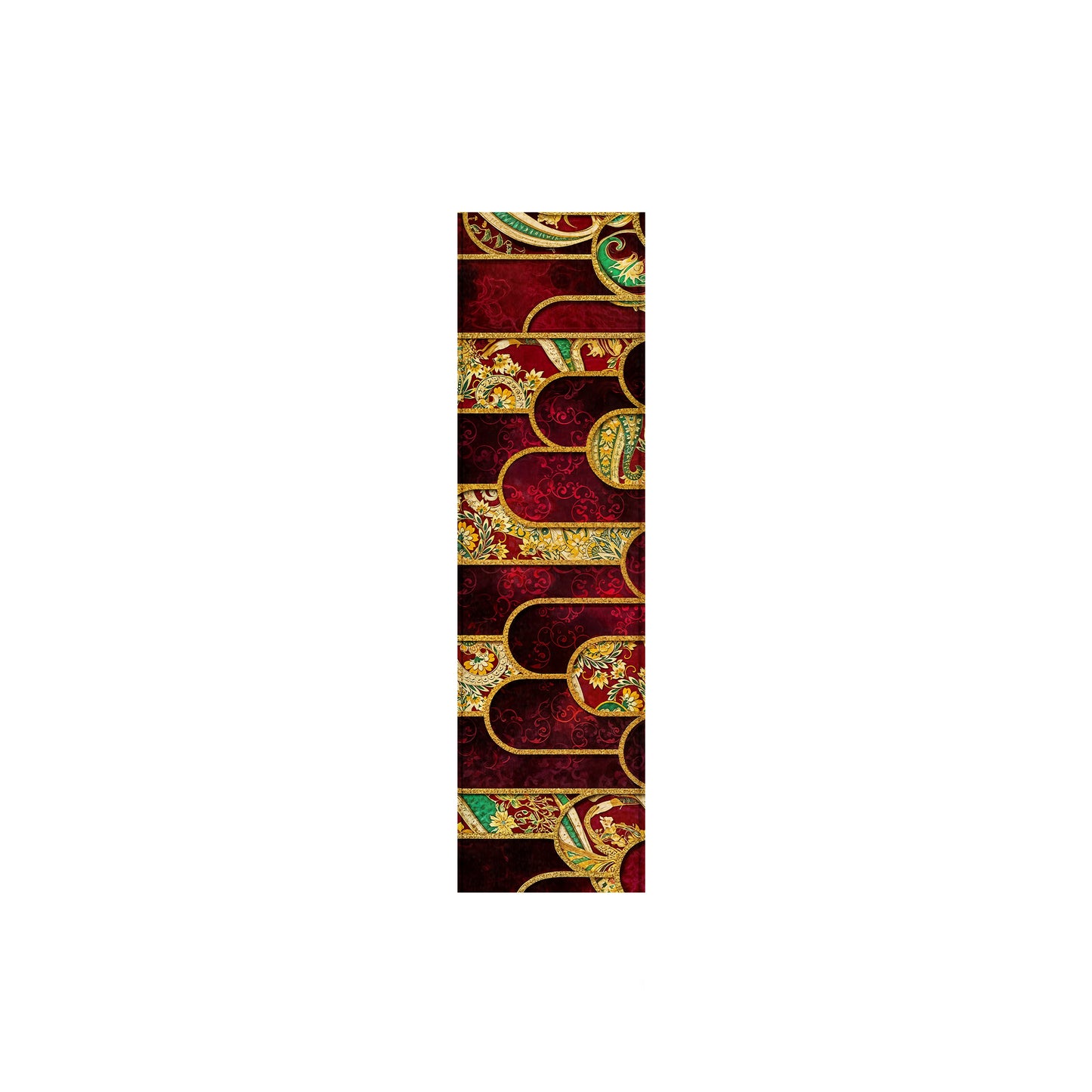Red & Gold Chamber 160cm Table Runner