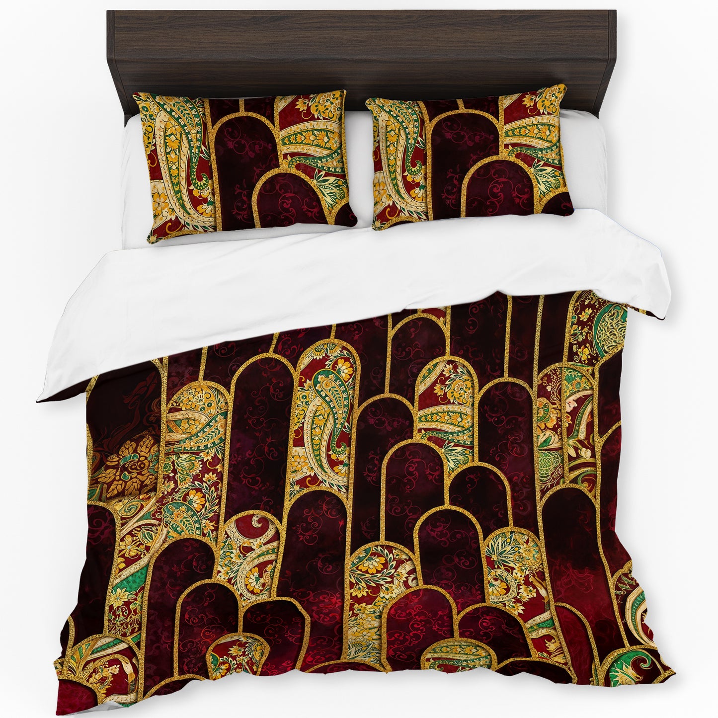 Red & Gold Chamber Duvet Cover Set
