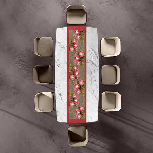 Red Proteas Table Runner