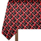 Red and Black Checkered Pattern  3m Rectangle Tablecloth