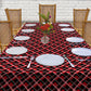Red and Black Checkered Pattern  3m Rectangle Tablecloth