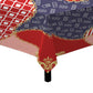 Red and Navy Abstract Pattern Square Tablecloth