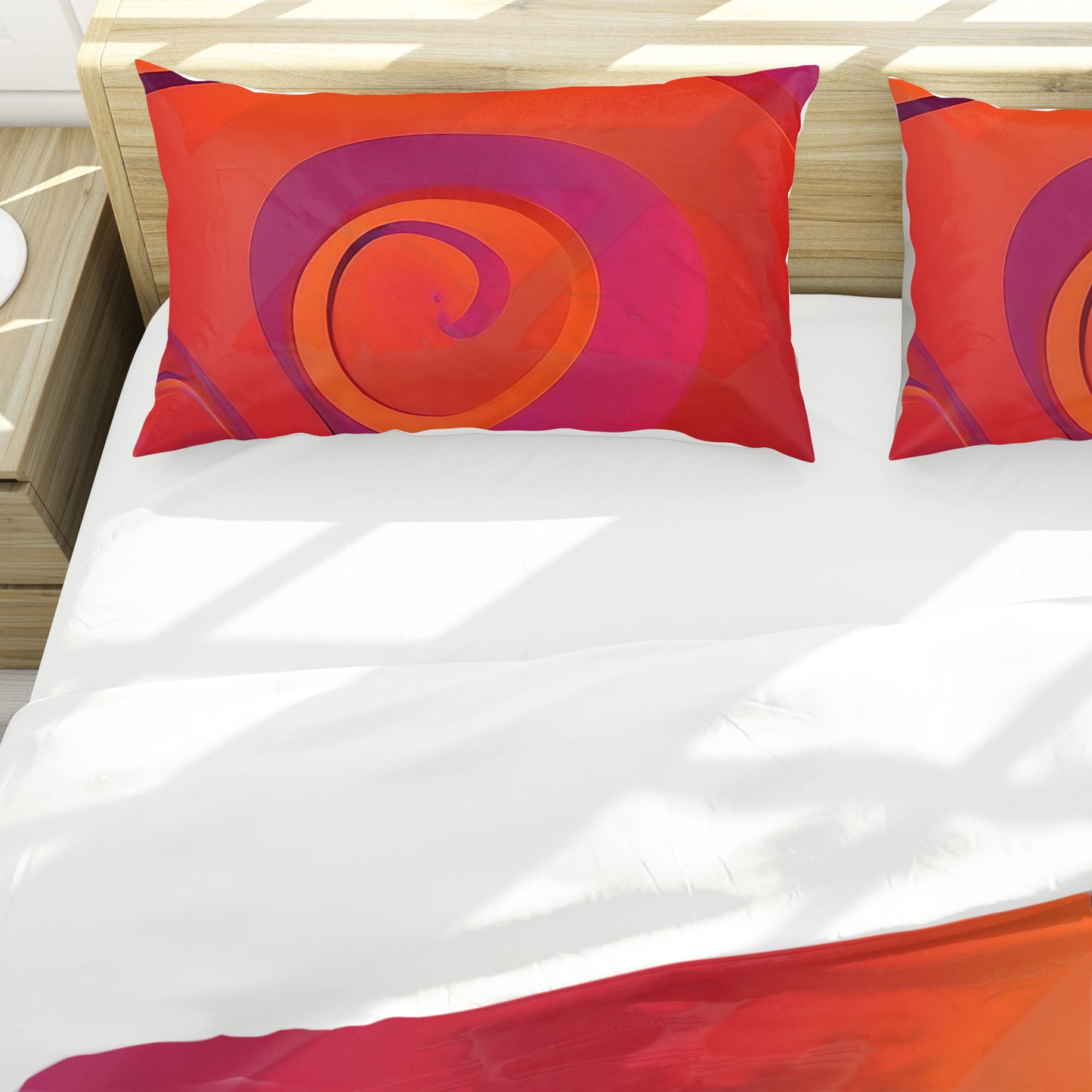 Red and Purple Ink Duvet Cover Set