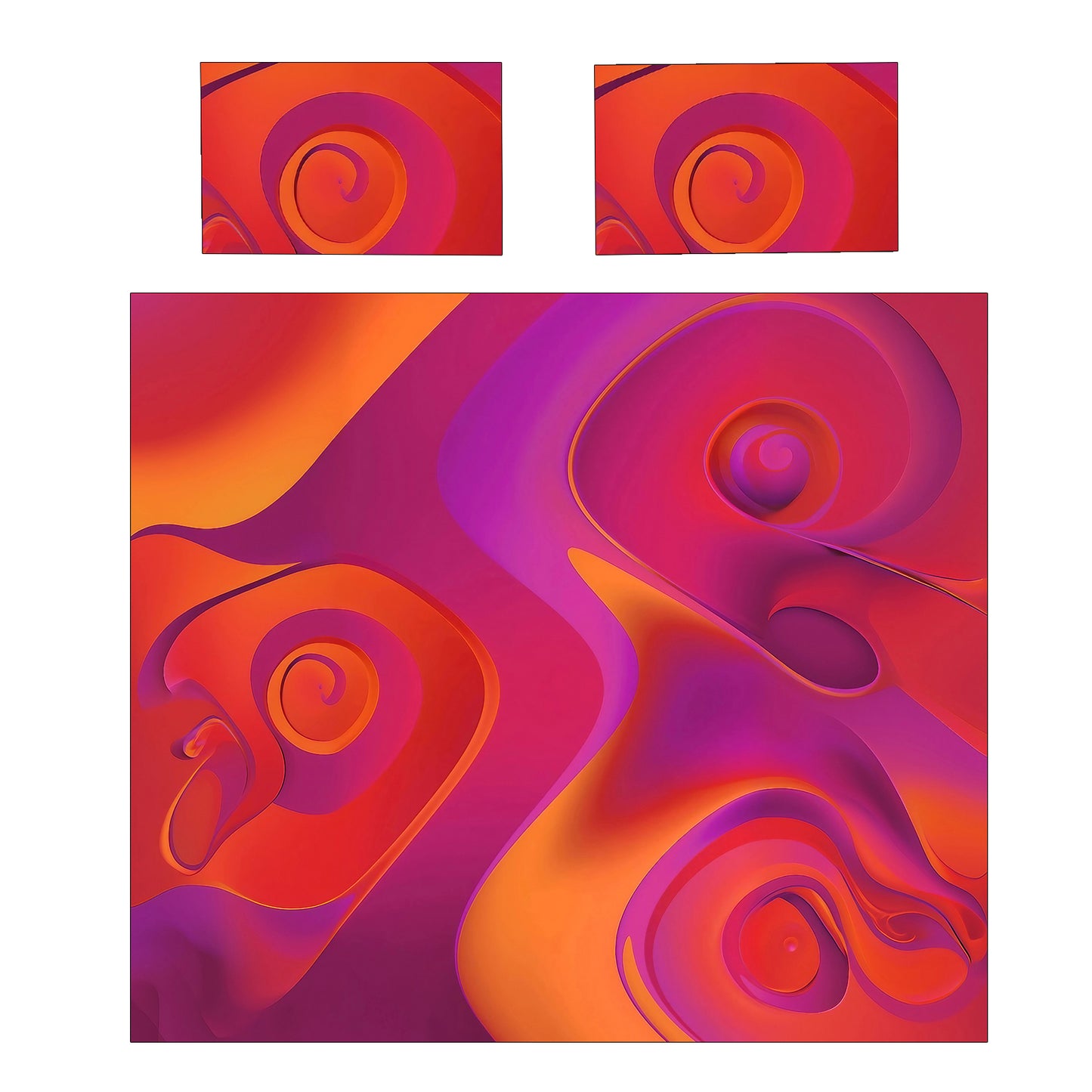Red and Purple Ink Duvet Cover Set