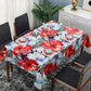 Red and White Tropical Flowers Rectangle Tablecloth