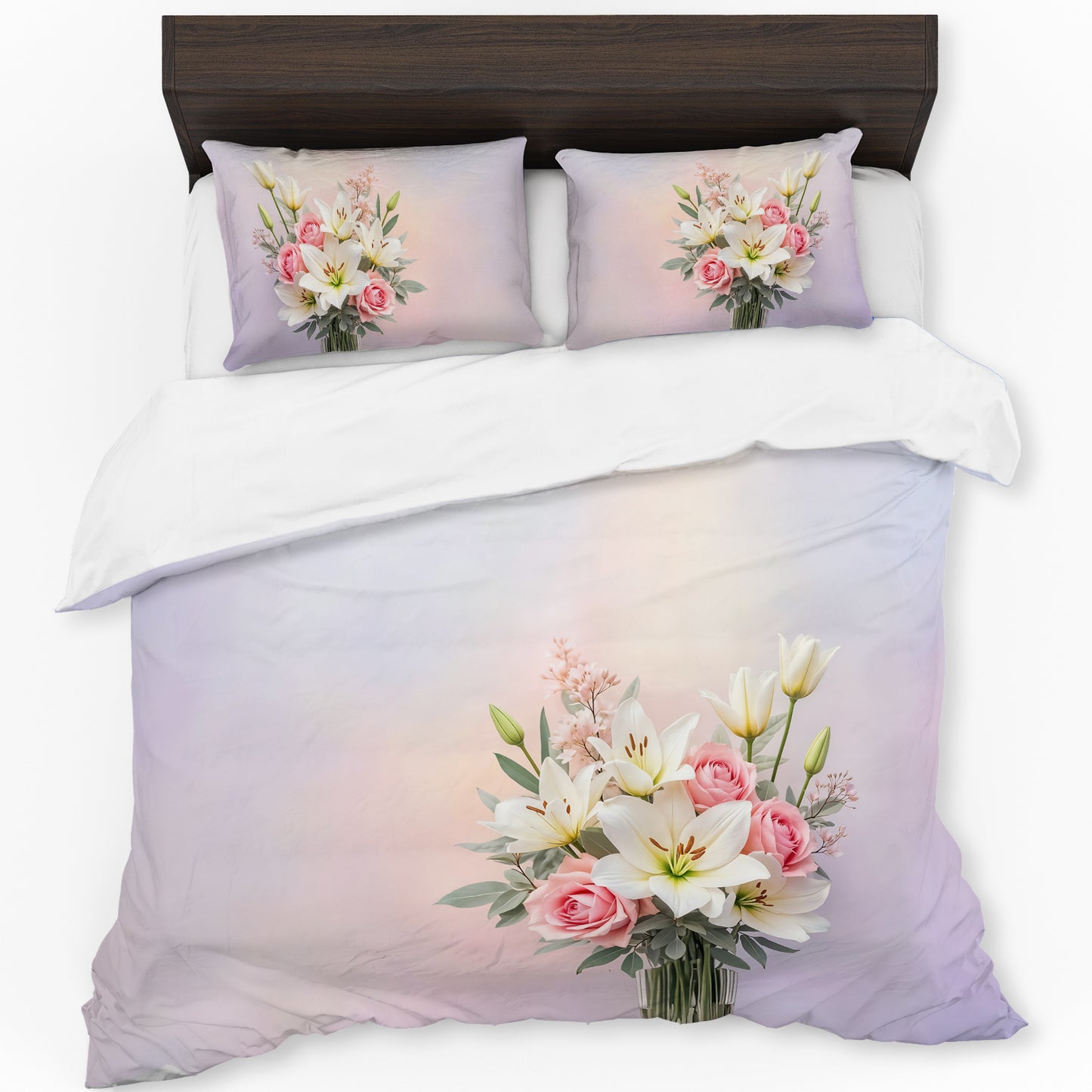 Regal Lily Bouquet Duvet Cover Set