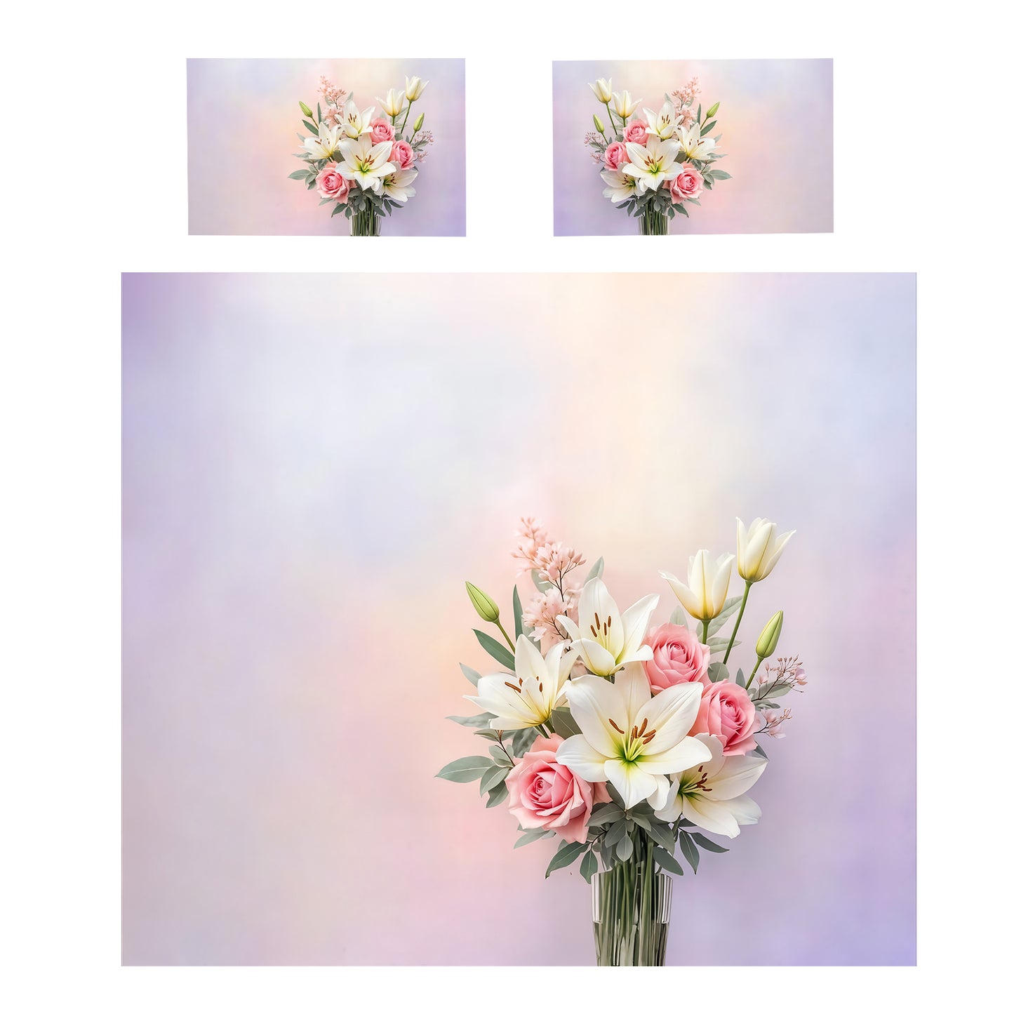 Regal Lily Bouquet Duvet Cover Set