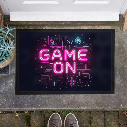 Retro Game On Door Mat