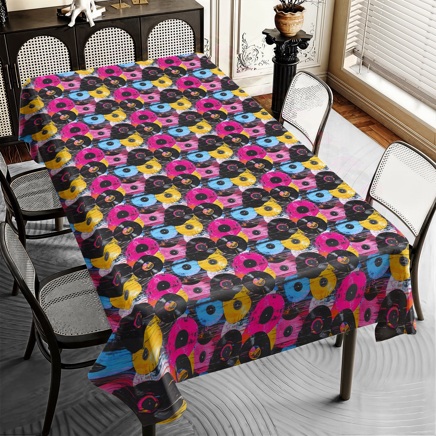Retro Vinyl Rectangle Tablecloth