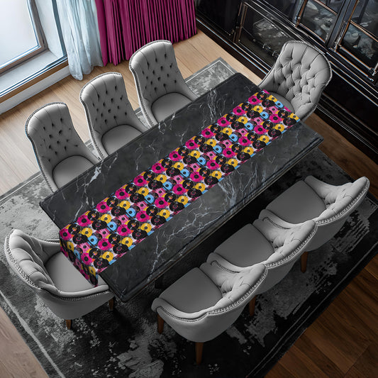 Retro Vinyl Table Runner