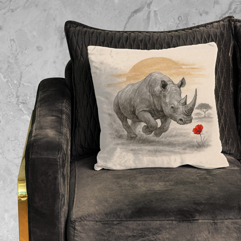 Rhino And The Bloom Luxury Scatter by Nathan Pieterse