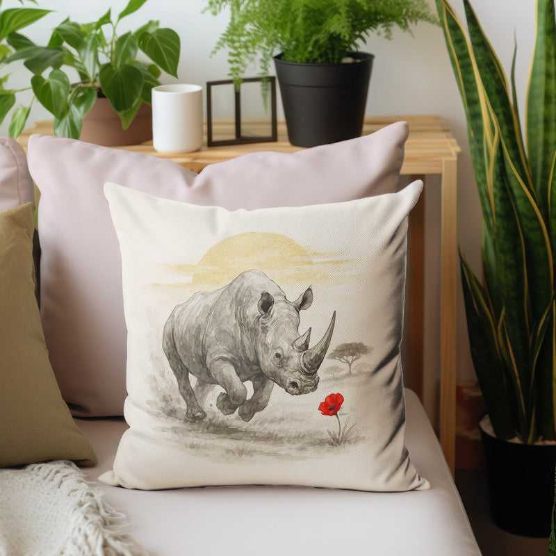 Rhino And The Bloom Luxury Scatter by Nathan Pieterse