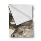 Rhino the Red Bloom Light Weight Fleece Blanket by Nathan Pieterse