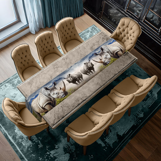 Rhino Dust and Thunder Table Runner