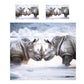 Rhinos on Icelandic Shores Duvet