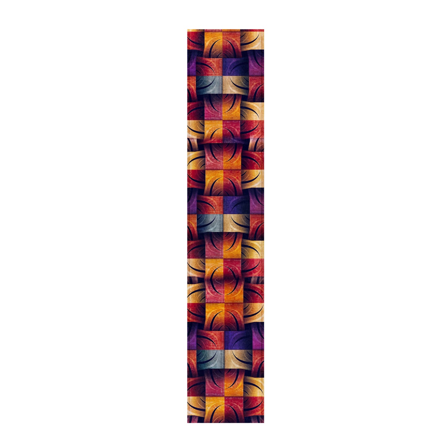 Rich Colour Block Pattern Table Runner