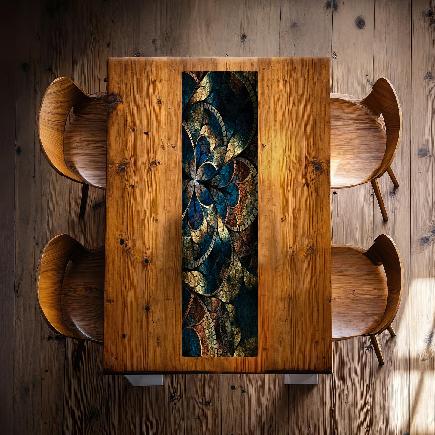 Rich Teal 160cm Table Runner