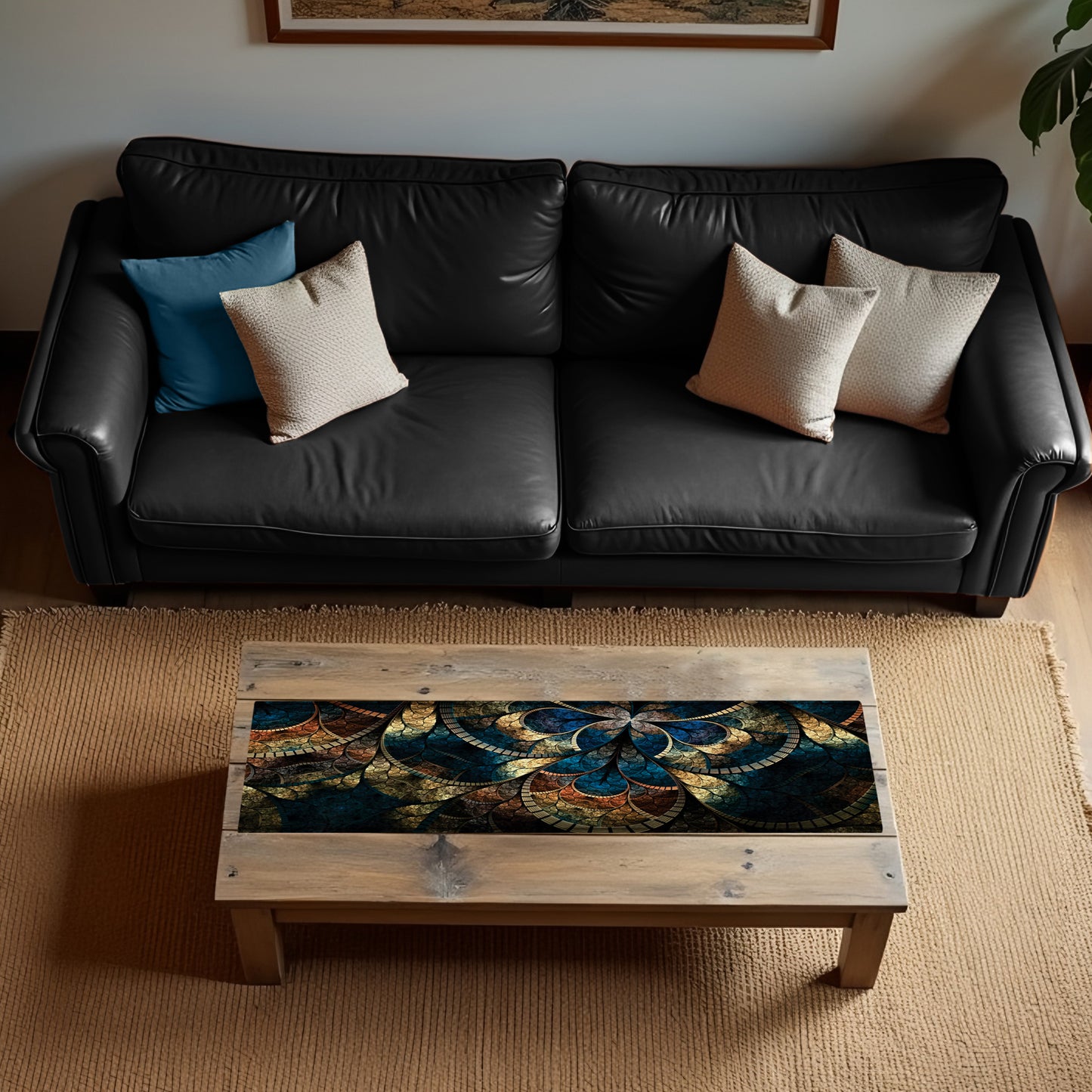 Rich Teal 160cm Table Runner