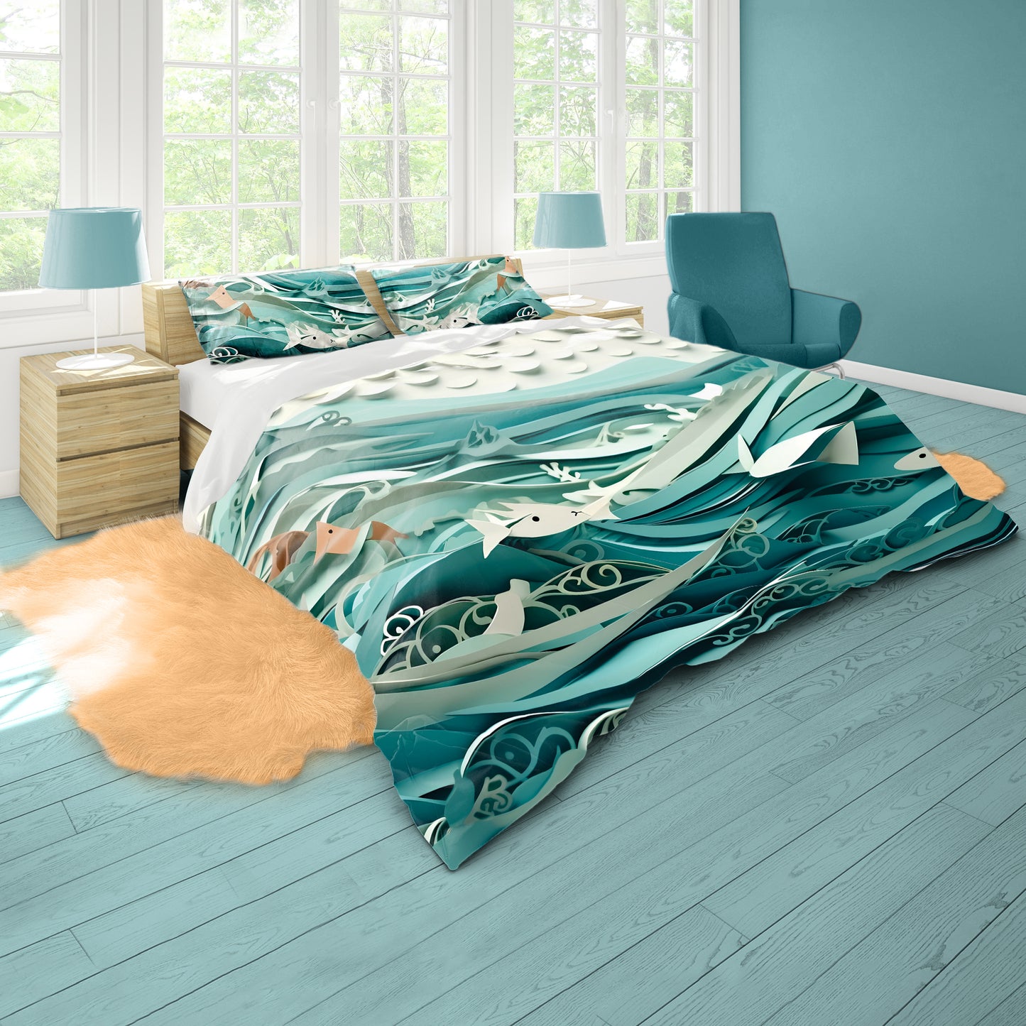 Riding the Waves Duvet Cover Set