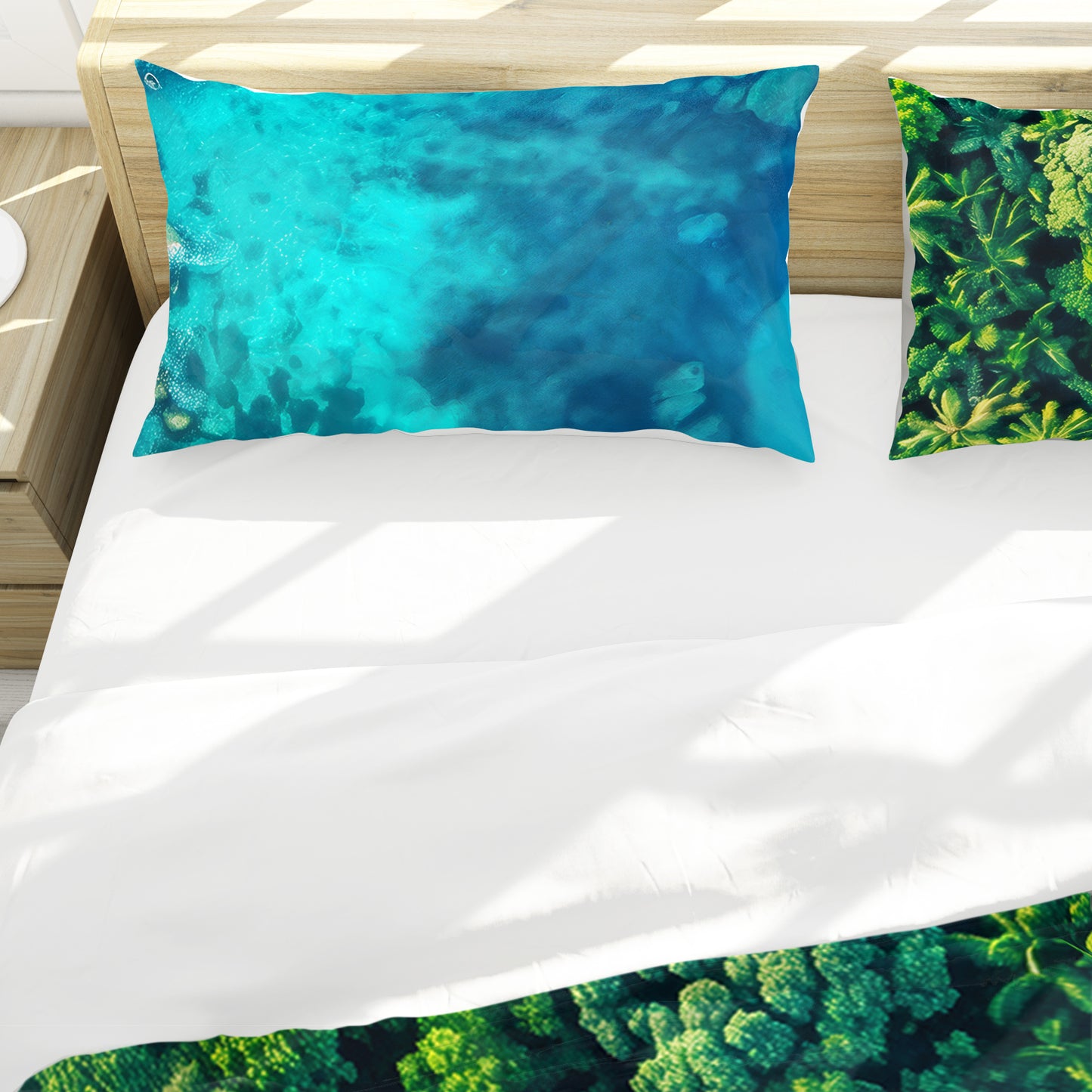 Rocky Beach Forest Duvet Cover Set