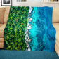 Rocky Beach Forest Light Weight Fleece Blanket