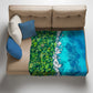Rocky Beach Forest Light Weight Fleece Blanket