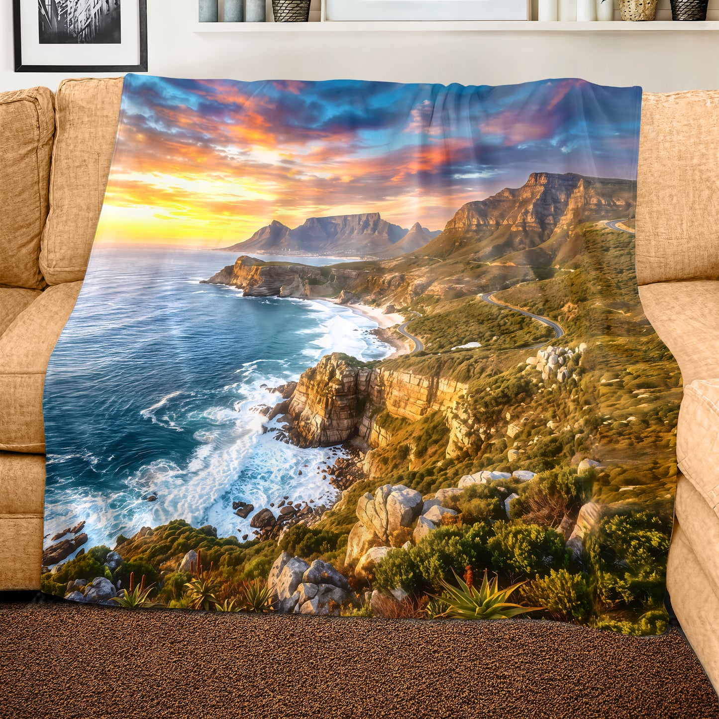 Rocky Beach Light Weight Fleece Blanket