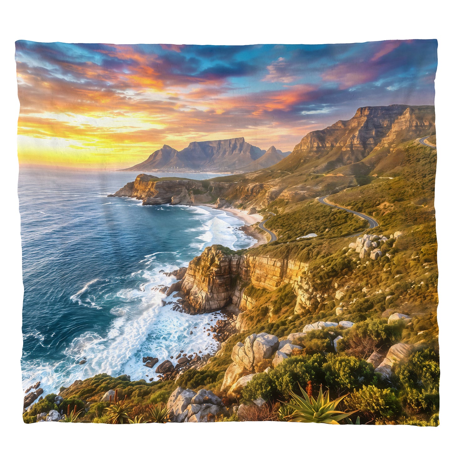 Rocky Beach Light Weight Fleece Blanket