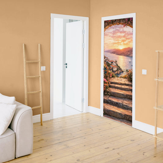 Roman Sunset Door Decoupage