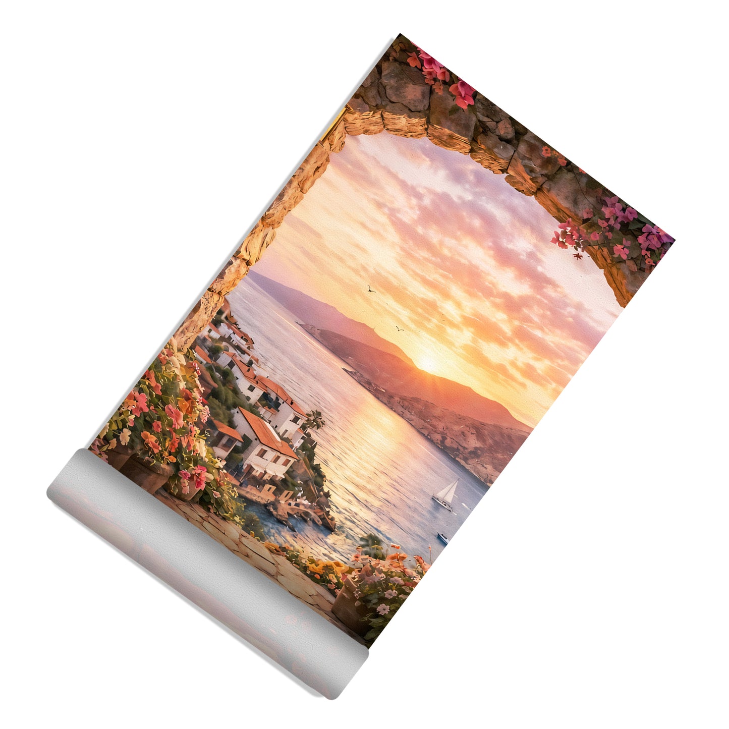 Roman Sunset Door Decoupage