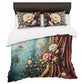 Romantic Drapery Floral Duvet Cover Set