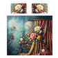 Romantic Drapery Floral Duvet Cover Set