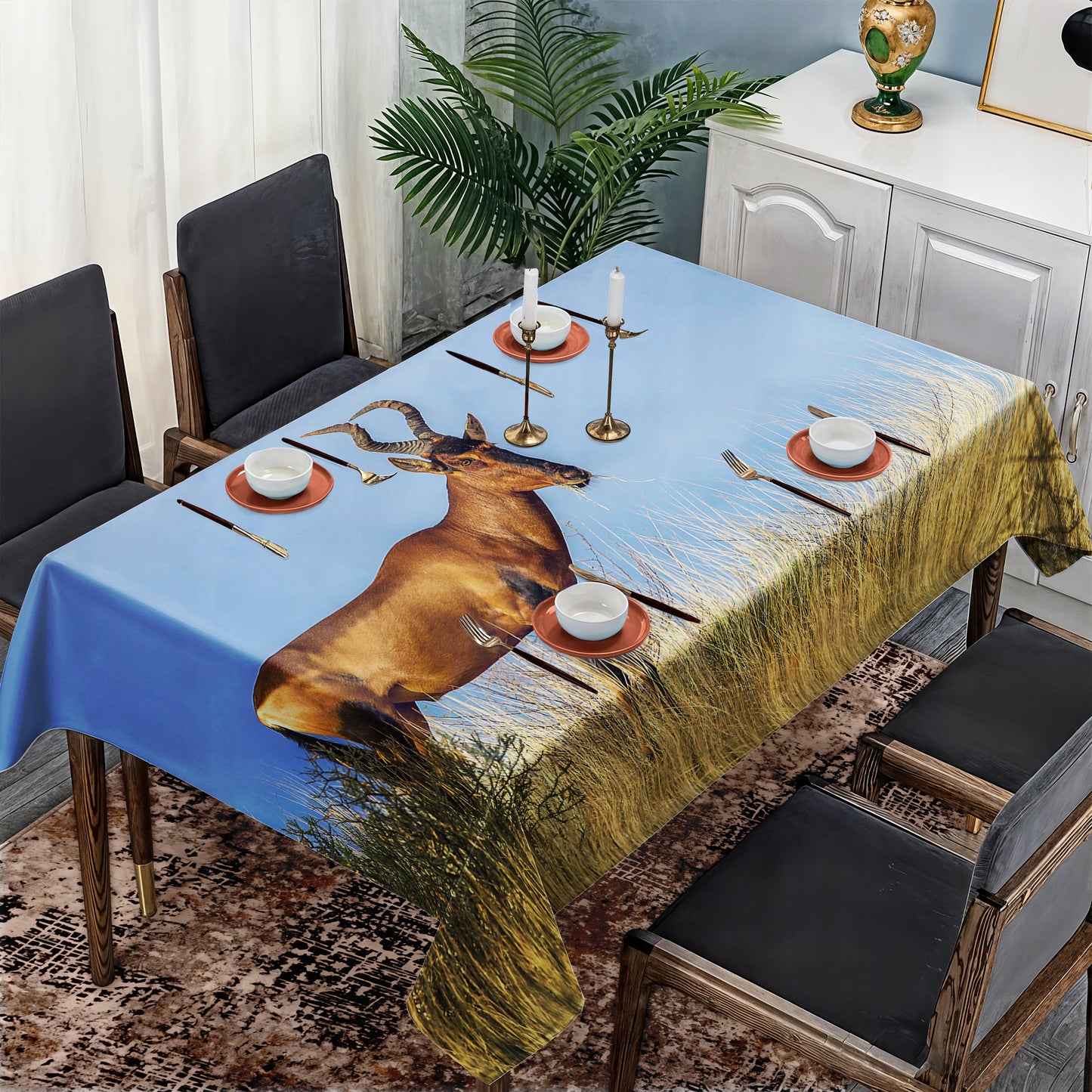 Rooi Hartebees By Fanie Heymans Rectangle Tablecloth