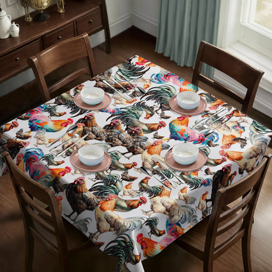 Rooster Mixer By Mark Van Vuuren Square Tablecloth