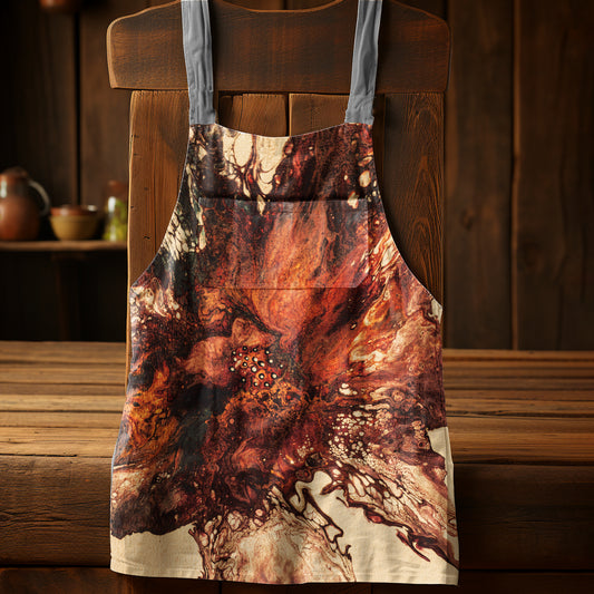 Rosa Sinensis Medium Length Apron by Cherylin Botha